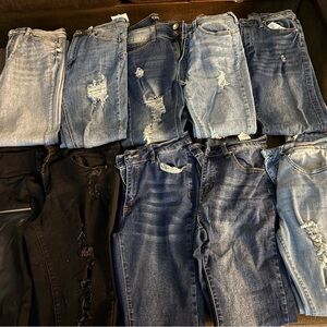 Stylish Blue and Black Women's Jeans